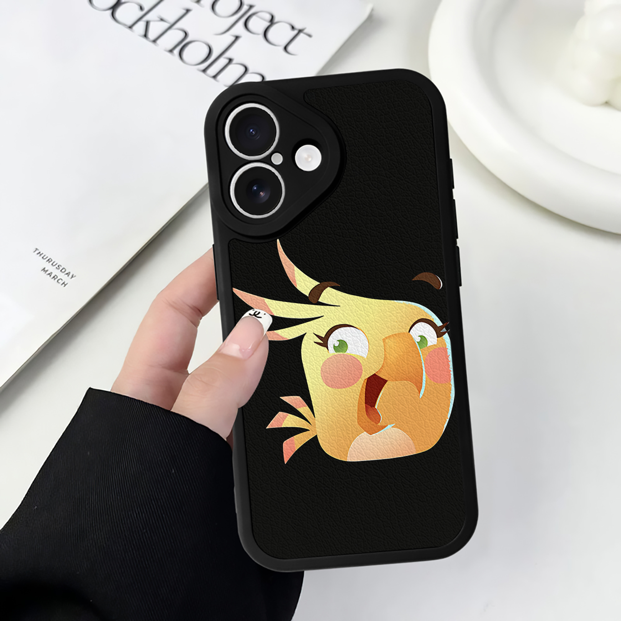 （画像用） Angry Birds アングリーバード 【iPhone 16シリーズ対応】シリコンスマホケース（レザー調） 材質：シリコン